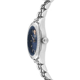 Buy Shop Versace V-Code Analog Blue Dial Silver Steel Strap Watch for Women - VE8I00324 USA Online