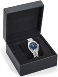Buy Shop Versace V-Code Analog Blue Dial Silver Steel Strap Watch for Women - VE8I00324 USA Online