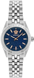 Buy Shop Versace V-Code Analog Blue Dial Silver Steel Strap Watch for Women - VE8I00324 USA Online