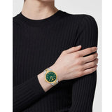 Buy Shop Versace V-Code Analog Green Dial Two Tone Steel Strap Watch for Women - VE8I00424 USA Online