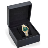 Buy Shop Versace V-Code Analog Green Dial Two Tone Steel Strap Watch for Women - VE8I00424 USA Online