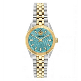 Buy Shop Versace V-Code Analog Turquoise Dial Two Tone Steel Strap Watch for Women - VE8I00524 USA Online