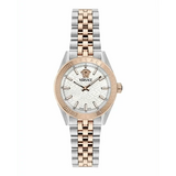 Buy Shop Versace V-Code Analog White Dial Two Tone Steel Strap Watch for Women - VE8I00624 USA Online