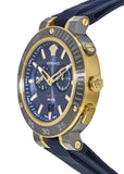 Buy Shop Versace V Extreme Chronograph Blue & Gold Tone Dial Blue Rubber Strap Watch for Men - VCN010017 USA Online