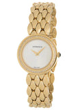 Buy Shop Versace V Flare Diamonds Silver Dial Gold Steel Strap Watch for Women - VEBN00918 USA Online