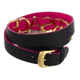 Buy Shop Versace V-Flare Quartz Black Dial Black Leather Strap Watch for Women - VEBN00218 USA Online