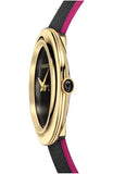 Buy Shop Versace V-Flare Quartz Black Dial Black Leather Strap Watch for Women - VEBN00218 USA Online