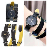 Buy Shop Versace V-Flare Quartz Black Dial Black Leather Strap Watch for Women - VEBN00518 USA Online