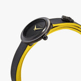 Buy Shop Versace V-Flare Quartz Black Dial Black Leather Strap Watch for Women - VEBN00518 USA Online