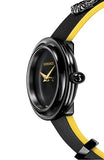 Buy Shop Versace V-Flare Quartz Black Dial Black Leather Strap Watch for Women - VEBN00518 USA Online