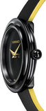 Buy Shop Versace V-Flare Quartz Black Dial Black Leather Strap Watch for Women - VEBN00518 USA Online