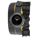 Buy Shop Versace V-Flare Quartz Black Dial Black Leather Strap Watch for Women - VEBN00518 USA Online