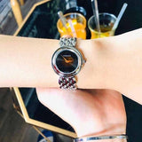 Buy Shop Versace V-Flare Quartz Black Dial Silver Steel Strap Watch for Women - VEBN00618 USA Online