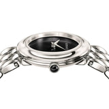 Buy Shop Versace V-Flare Quartz Black Dial Silver Steel Strap Watch for Women - VEBN00618 USA Online