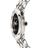 Buy Shop Versace V-Flare Quartz Black Dial Silver Steel Strap Watch for Women - VEBN00618 USA Online