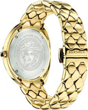 Buy Shop Versace V-Flare Quartz Silver Dial Gold Steel Strap Watch for Women - VEBN00718 USA Online