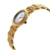Buy Shop Versace V-Flare Quartz Silver Dial Gold Steel Strap Watch for Women - VEBN00718 USA Online