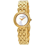 Buy Shop Versace V-Flare Quartz Silver Dial Gold Steel Strap Watch for Women - VEBN00718 USA Online