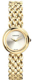 Buy Shop Versace V-Flare Quartz Silver Dial Gold Steel Strap Watch for Women - VEBN00718 USA Online