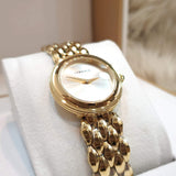 Buy Shop Versace V-Flare Quartz Silver Dial Gold Steel Strap Watch for Women - VEBN00818 USA Online