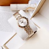 Buy Shop Versace V-Flare Quartz Silver Dial Gold Steel Strap Watch for Women - VEBN00818 USA Online
