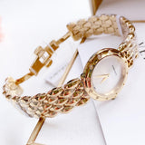 Buy Shop Versace V-Flare Quartz Silver Dial Gold Steel Strap Watch for Women - VEBN00818 USA Online