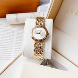 Buy Shop Versace V-Flare Quartz Silver Dial Gold Steel Strap Watch for Women - VEBN00818 USA Online