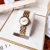 Buy Shop Versace V-Flare Quartz Silver Dial Gold Steel Strap Watch for Women - VEBN00818 USA Online