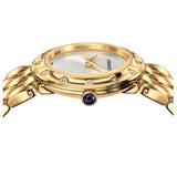 Buy Shop Versace V-Flare Quartz Silver Dial Gold Steel Strap Watch for Women - VEBN00818 USA Online