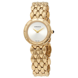 Buy Shop Versace V-Flare Quartz Silver Dial Gold Steel Strap Watch for Women - VEBN00818 USA Online
