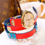 Buy Shop Versace V-Flare Quartz Silver Dial Red Leather Strap Watch for Women - VEBN00418 USA Online