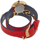 Buy Shop Versace V-Flare Quartz Silver Dial Red Leather Strap Watch for Women - VEBN00418 USA Online