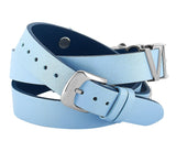 Buy Shop Versace V Flare Silver Dial Blue Leather Strap Watch for Women - VEBN00118 USA Online