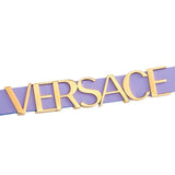 Buy Shop Versace V-Flare Silver Dial Purple Leather Strap Watch for Women - VEBN00318 USA Online