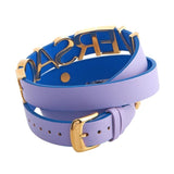 Buy Shop Versace V-Flare Silver Dial Purple Leather Strap Watch for Women - VEBN00318 USA Online