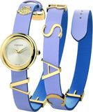 Buy Shop Versace V-Flare Silver Dial Purple Leather Strap Watch for Women - VEBN00318 USA Online