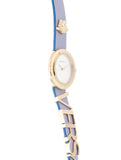 Buy Shop Versace V-Flare Silver Dial Purple Leather Strap Watch for Women - VEBN00318 USA Online