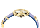 Buy Shop Versace V-Flare Silver Dial Purple Leather Strap Watch for Women - VEBN00318 USA Online