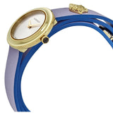 Buy Shop Versace V-Flare Silver Dial Purple Leather Strap Watch for Women - VEBN00318 USA Online