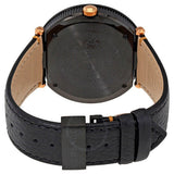 Buy Shop Versace V-Metal Icon Black Dial Black Leather Strap Watch For Men - VQL030015 USA Online