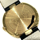 Buy Shop Versace V Metal Icon Gold Dial Black & Gold Strap Watch for Women - VLC030014 USA Online