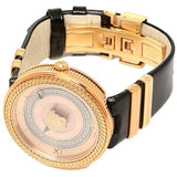 Buy Shop Versace V Metal Icon Gold Dial Black & Gold Strap Watch for Women - VLC030014 USA Online