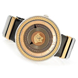 Buy Shop Versace V Metal Icon Gold Dial Black & Gold Strap Watch for Women - VLC030014 USA Online