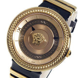 Buy Shop Versace V Metal Icon Gold Dial Black & Gold Strap Watch for Women - VLC030014 USA Online