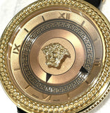 Buy Shop Versace V Metal Icon Gold Dial Black & Gold Strap Watch for Women - VLC030014 USA Online