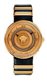 Buy Shop Versace V Metal Icon Gold Dial Black & Gold Strap Watch for Women - VLC030014 USA Online