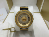 Buy Shop Versace V Metal Icon Gold Dial Black & Silver & Gold Strap Watch for Women - VLC020014 USA Online