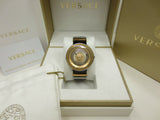 Buy Shop Versace V Metal Icon Gold Dial Black & Silver & Gold Strap Watch for Women - VLC020014 USA Online