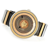 Buy Shop Versace V Metal Icon Gold Dial Black & Silver & Gold Strap Watch for Women - VLC020014 USA Online