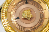 Buy Shop Versace V Metal Icon Gold Dial Brown Strap Watch for Women - VLC130016 USA Online